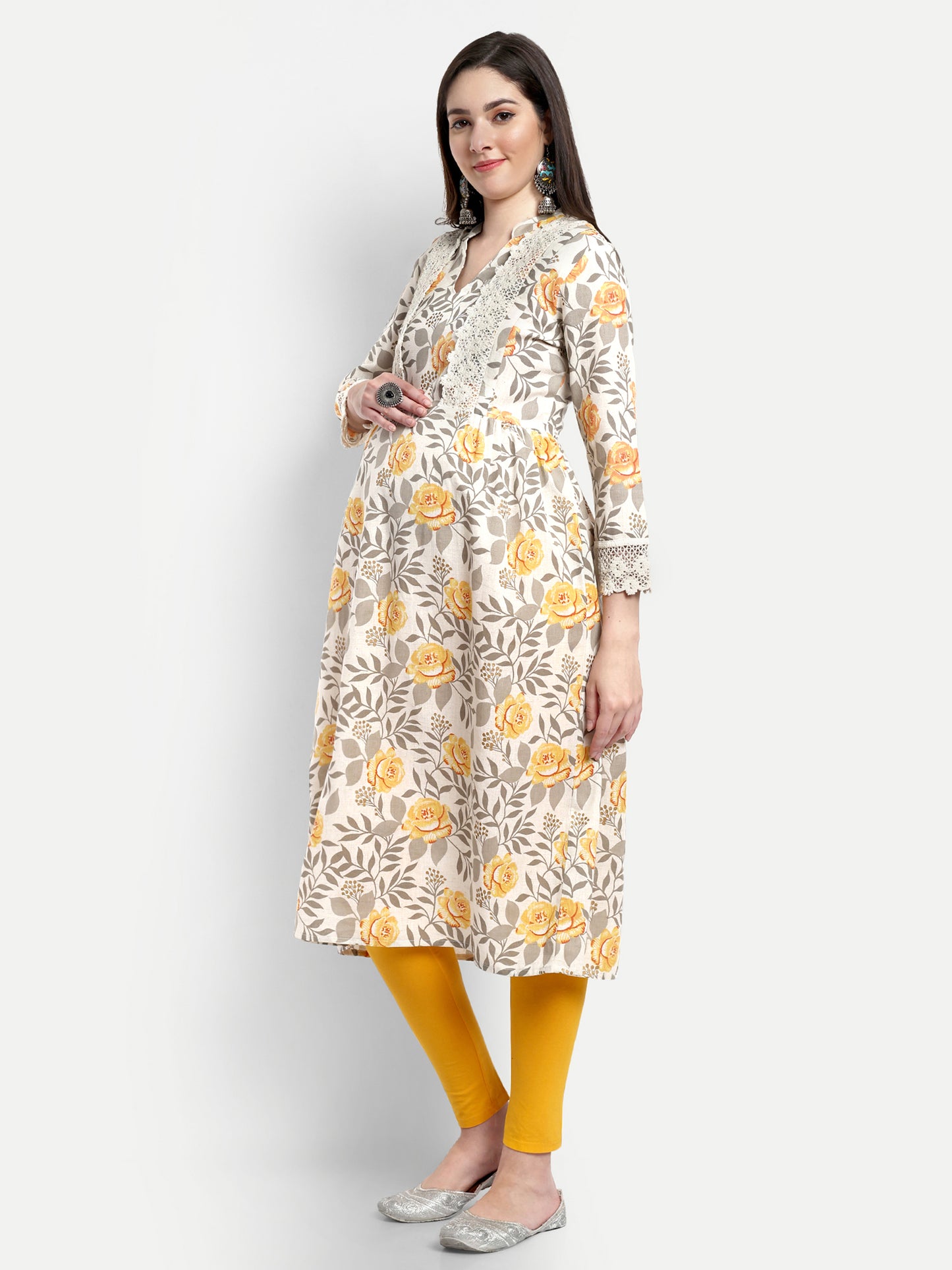 Floral Printed Maternity Kurta