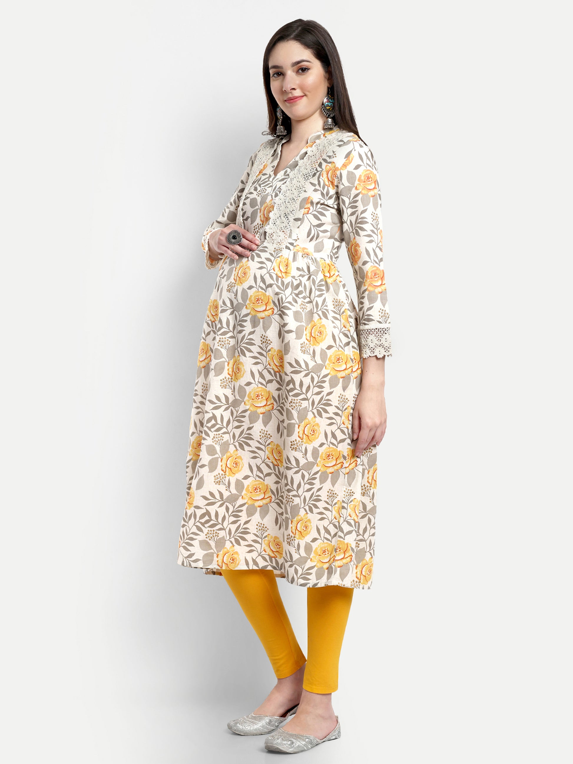 Floral Printed Maternity Kurta