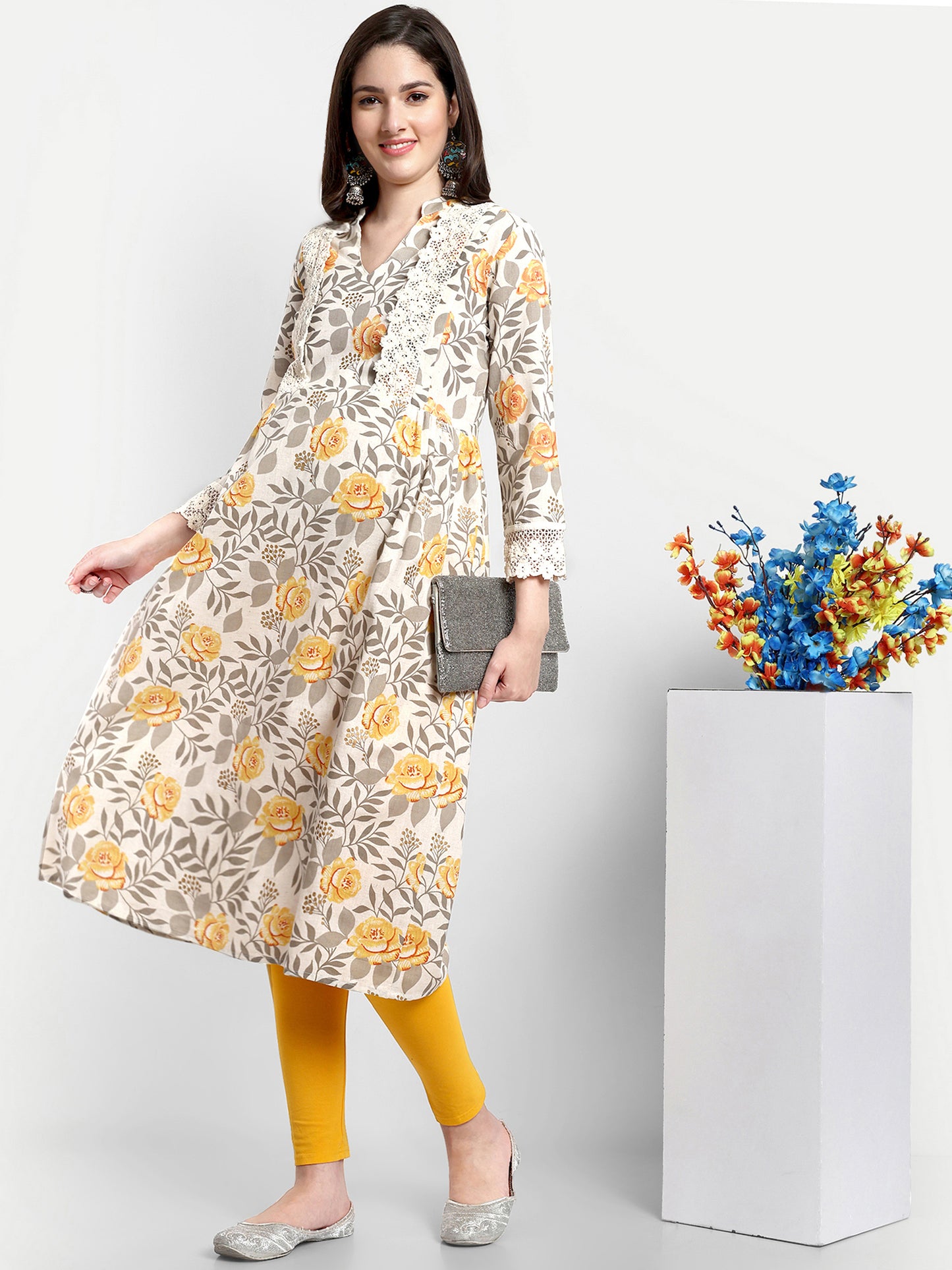 Women Maternity A-Line Kurta