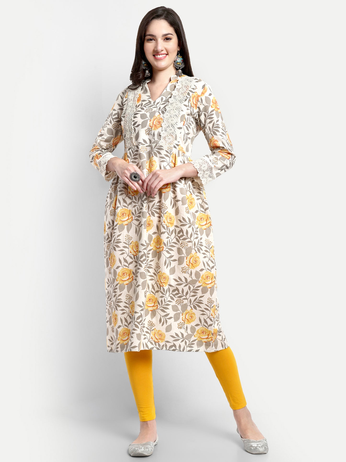 Floral Printed Maternity A-Line Kurta