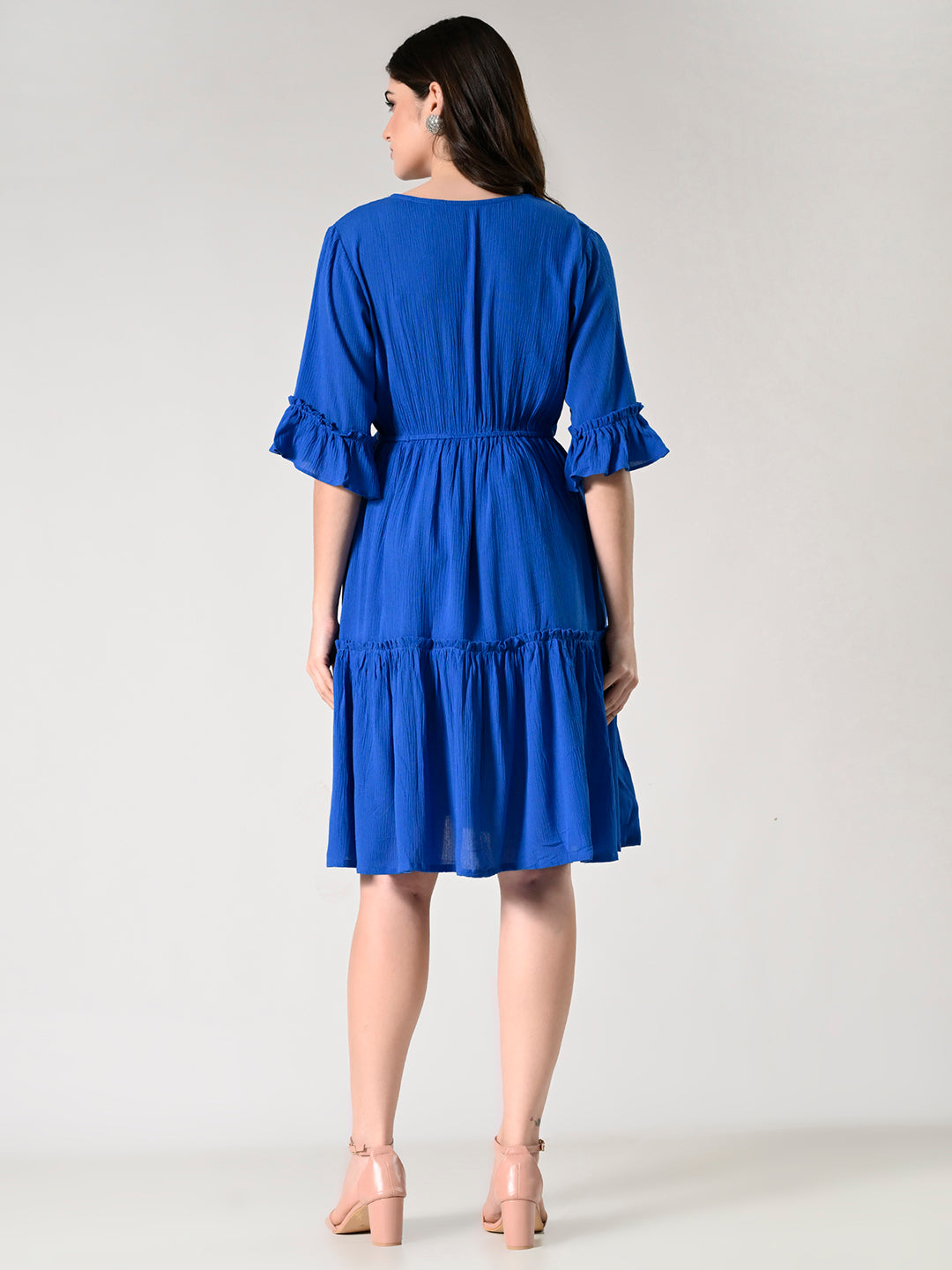 Women Blue maternity dress