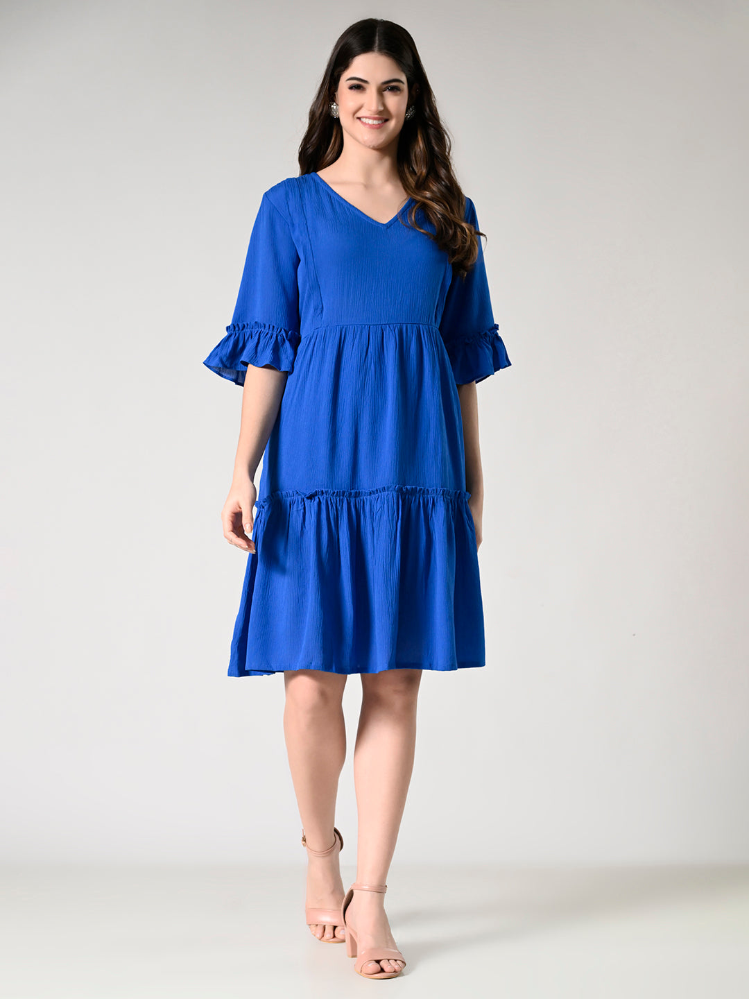 Women Blue maternity dress