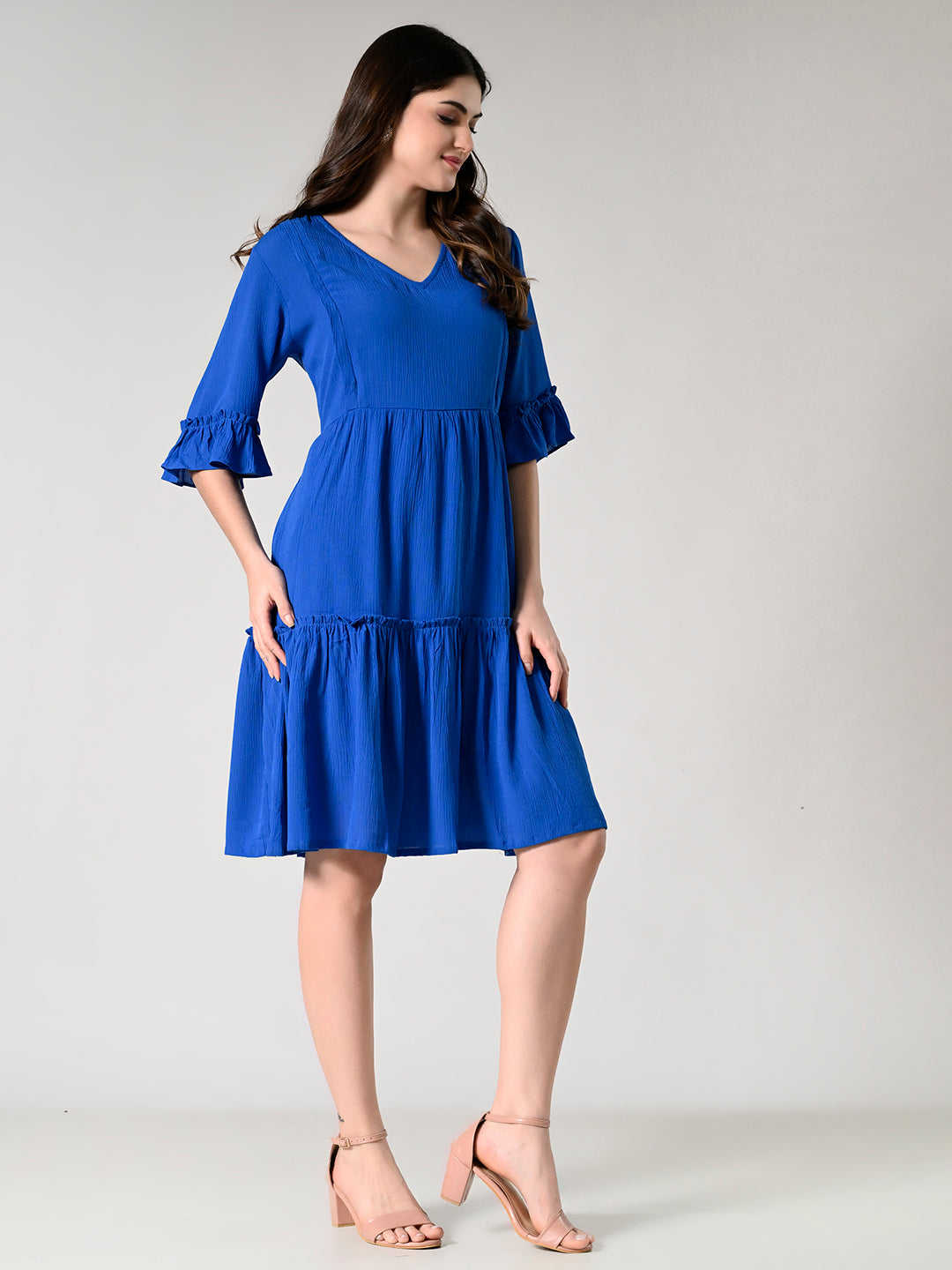 Women Blue maternity dress