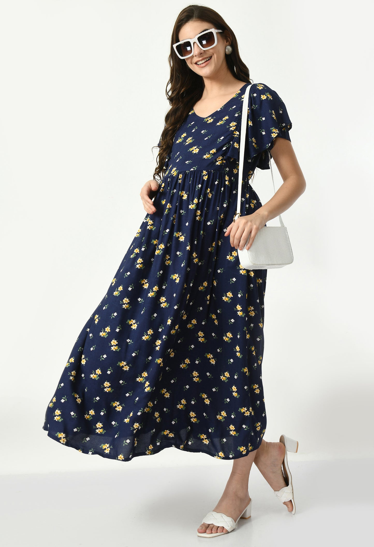 Blue Maternity Dress
