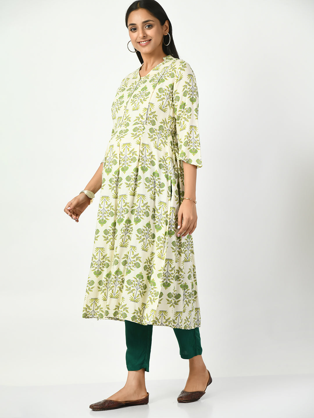 Floral Printed Cotton Maternity Kurta