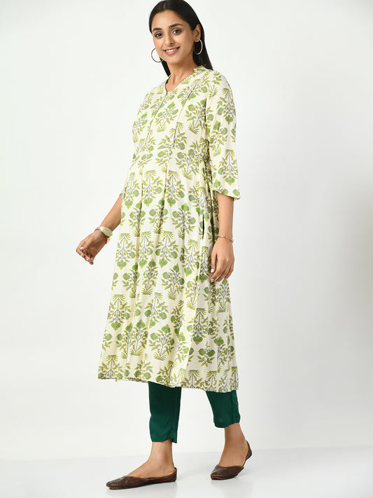 Floral Printed Cotton Maternity Kurta