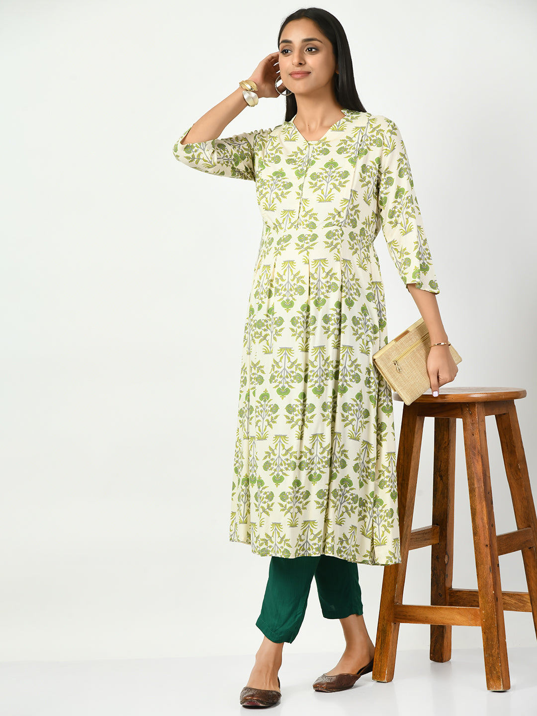 Floral Printed Cotton Maternity Kurta