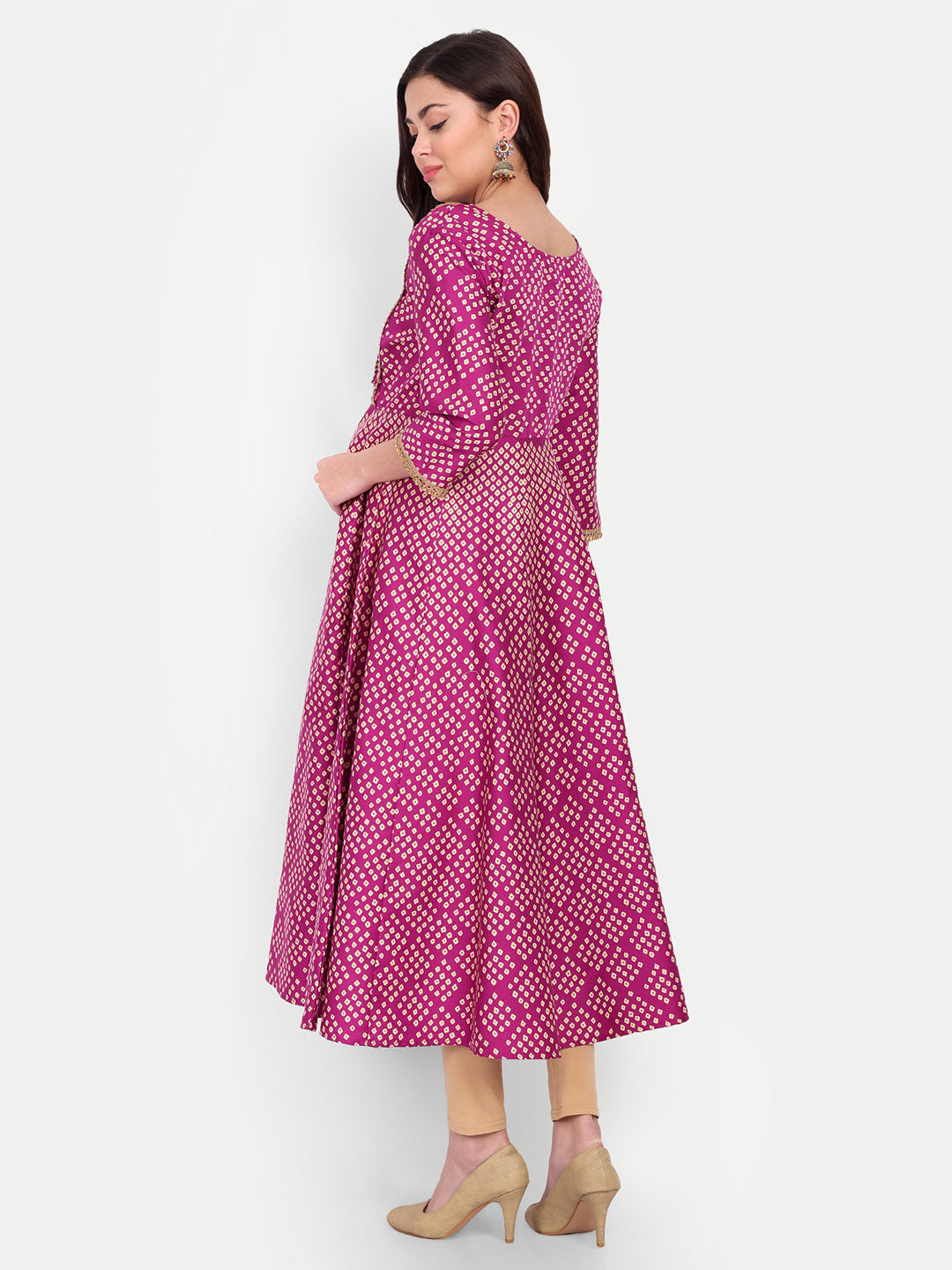 Bandhani Printed Cotton Maternity Kurta
