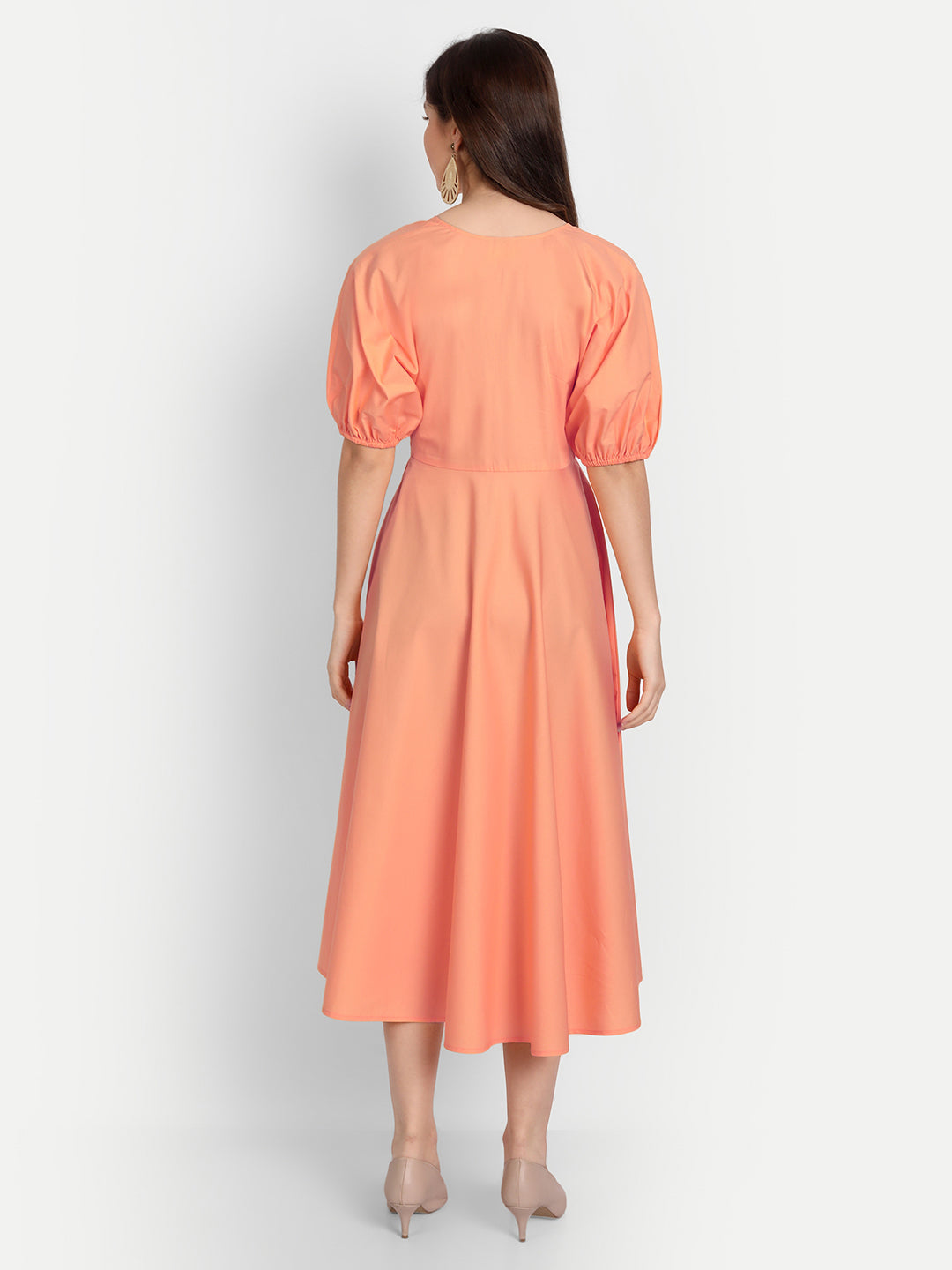 Cotton Midi Knot Dress