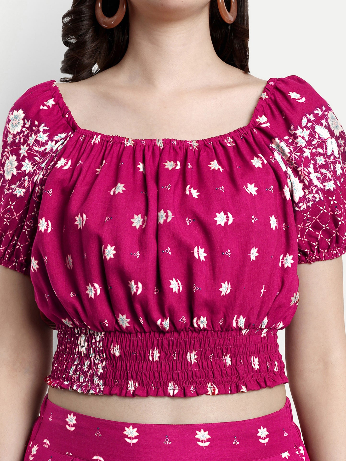 Printed Top With Palazzo Co-Ords