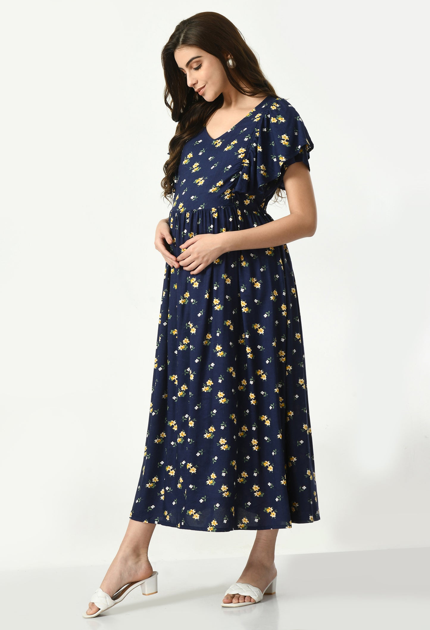 Blue Maternity Dress